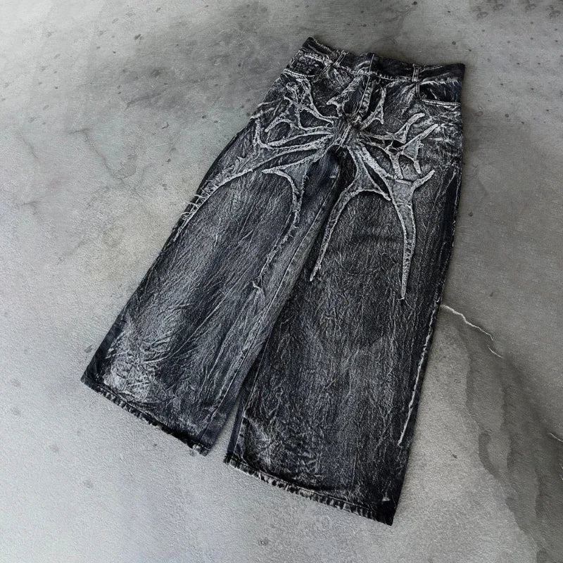 Gothic Retro Oversized Baggy Fit Unisex Mopping Pants Y2K Phantom Jeans｜オーバーサイズバギーパンツ